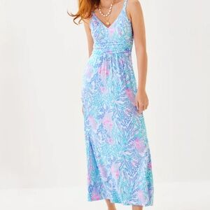 NWT Lilly Pulitzer Sz 16 Blake Maxi Dress Multi Via Del Mar